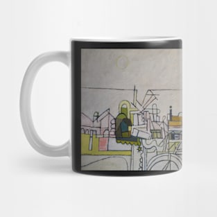 White Snowy Abstract Landscape Mug